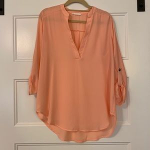 Bright salmon blouse
